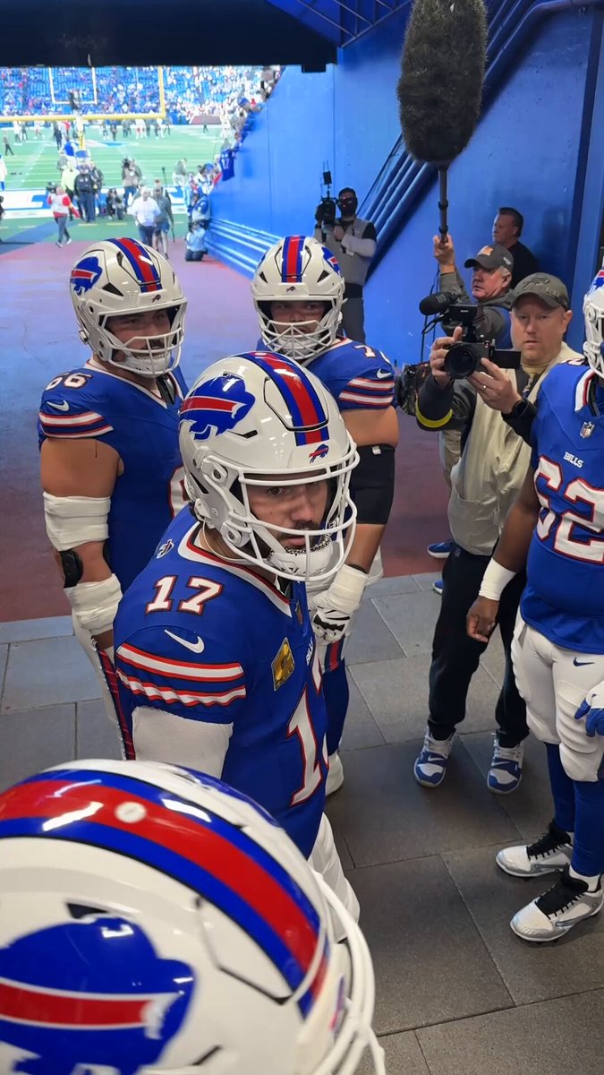"Make some plays, have some fun." Josh Allen leading his teammates out 🦬 KCvsBUF on CBS/Paramount+