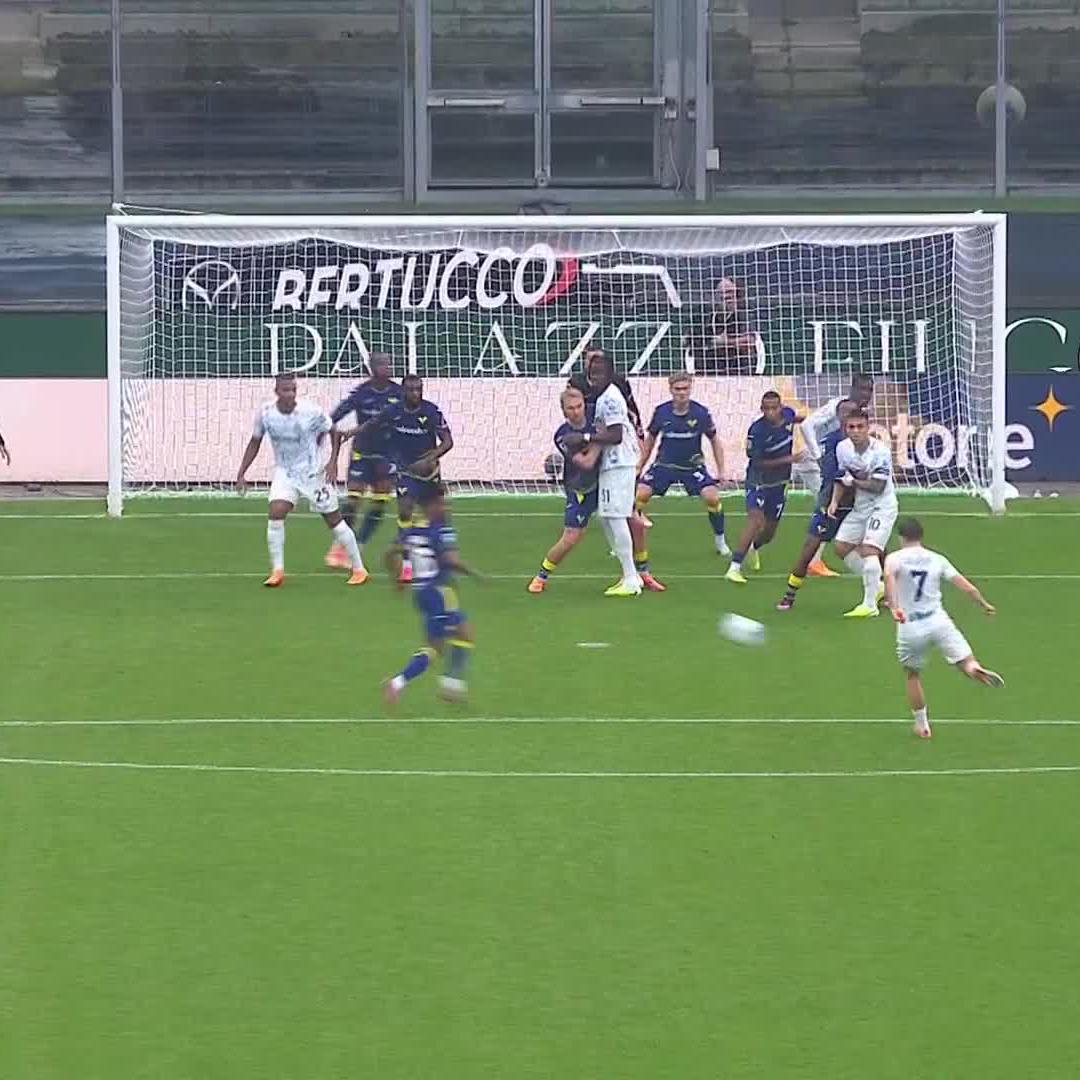 Hier kommt der Beweis: Die perfekte Ecke existiert #DAZNmoment #SerieA