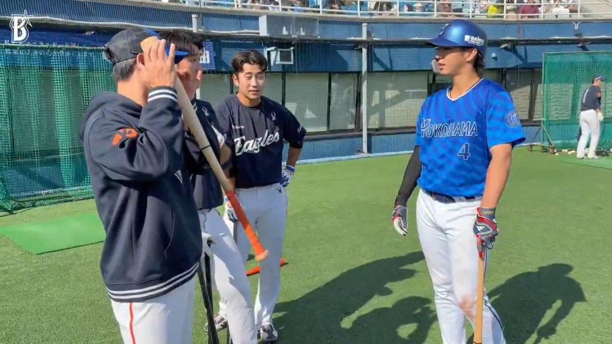 #度会隆輝 選手がすっかり #ハンファ・イーグルス の選手たちと仲良くなった様子をご覧ください😊 #秋季トレーニング #DOCK #baystars