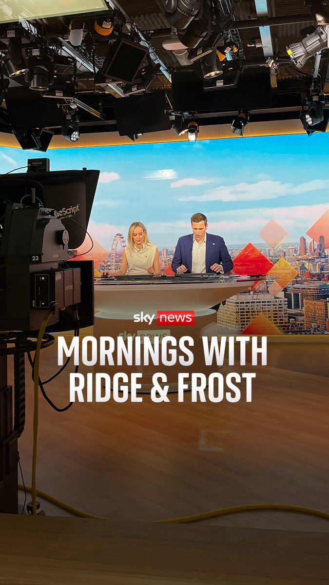 Mornings with Ridge & Frost has arrived! Coming up this morning, Sky's Sophy Ridge has interviewed the sole survivor of the Air India plane crash, and Wilfred Frost has spoken to the US ambassador to the UK ⬇️ Watch live: