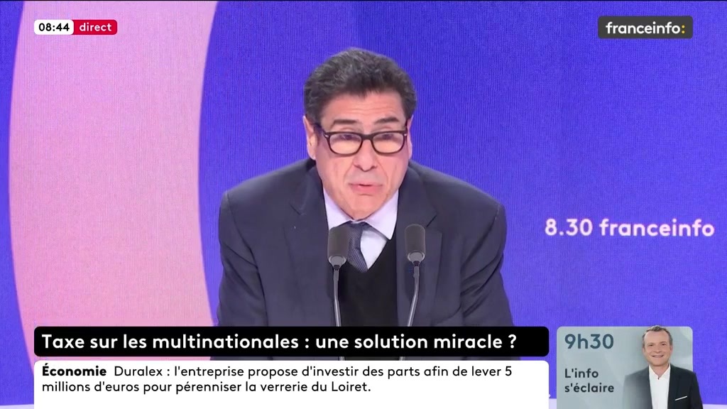 🔴 Taxation des multinationales proposée par le RN et LFI : ▶ "Je ne vois d’impôt sérieux sur le capital applicable à la France seulement. Tout impôt doit être minimum européen. Sinon les gens partent ailleurs", affirme Philippe Aghion, prix Nobel d’économie