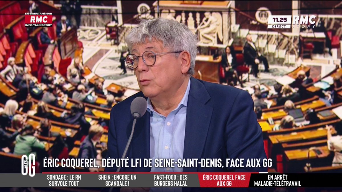 ❌ LFI n'a pas voté la motion de censure du RN 🎙️ Eric Coquerel : "Oui, on assume, on ne veut pas battre un gouvernement en appuyant un texte du RN. On considère toujours que le RN n'est pas un parti comme les autres." #GGRMC
