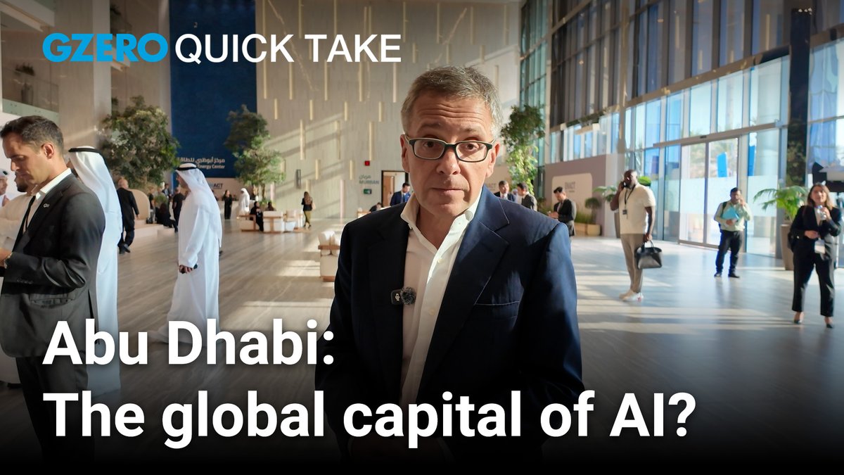 abu dhabi’s secret? cheap energy + data centers + ai diffusion = ai leadership. GZERO Media