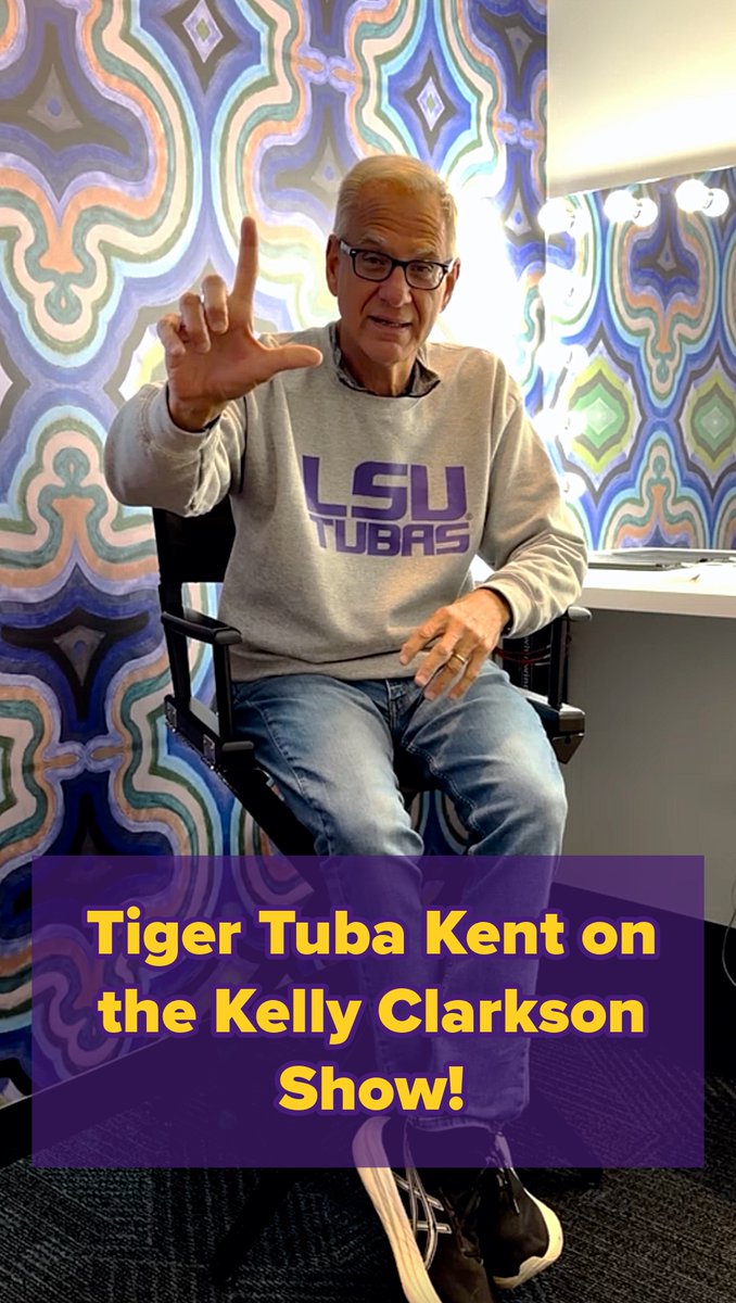 He dreamed of the Golden Band from Tigerland... now he’s captured the attention of the entire nation! 💜 💛 Catch Tiger Tuba Kent on The Kelly Clarkson Show, Nov. 4! ✨