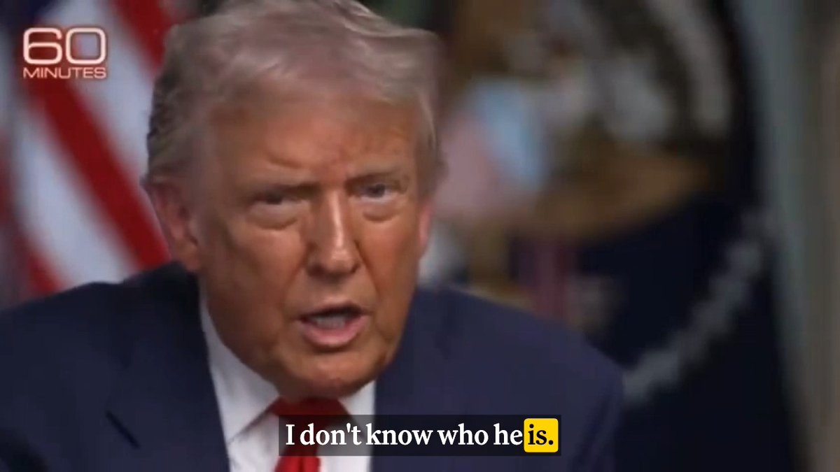 🎥 NEW: On 60 Minutes, President Trump was asked about pardoning former Binance CEO Changpeng “CZ” Zhao after Binance’s 2025 purchase of World Liberty Financial’s stablecoin for $2B. Trump claimed: "I don't know who he is."