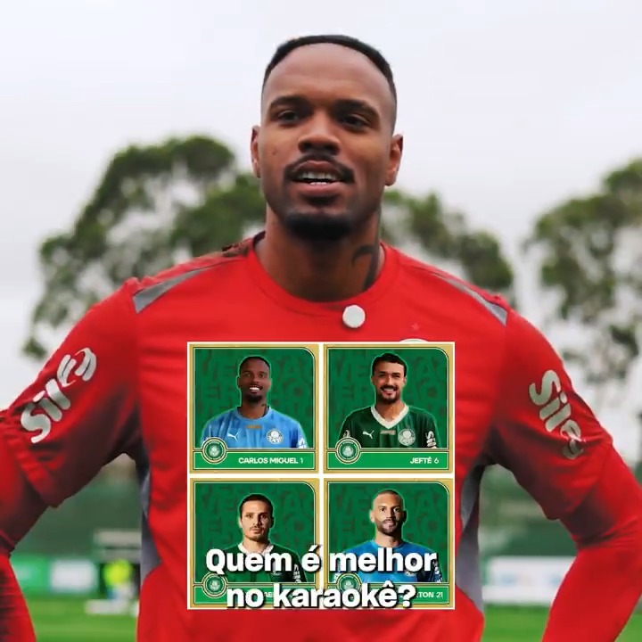 Quem é o mais engraçado do elenco? E o DJ? E o mais confiável? 🧐 Confira o desafio do Cards do Futebol com Carlos Miguel, Jefté, Veiga e Weverton! 💚 Colecione já seus Cards do Palmeiras 👉 Powered by Fan Tokens™ | $VERDAO