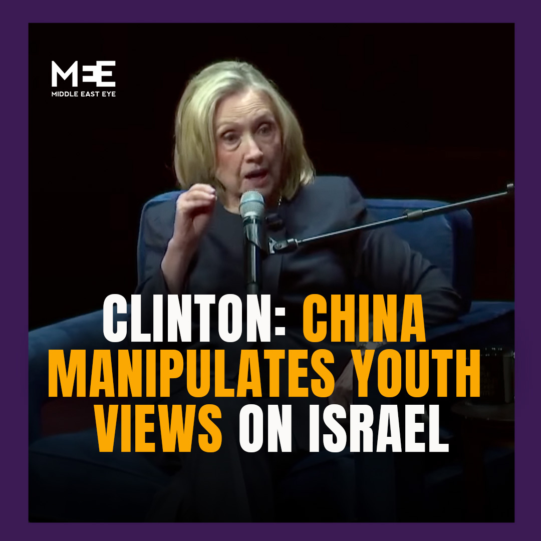 Speaking in New York, former Secretary of State Hillary Clinton said young people protesting for Palestine on university campuses get their news from TikTok “which is governed by an algorithm, until at least up till now, still largely manipulated by the Chinese Community Party”.