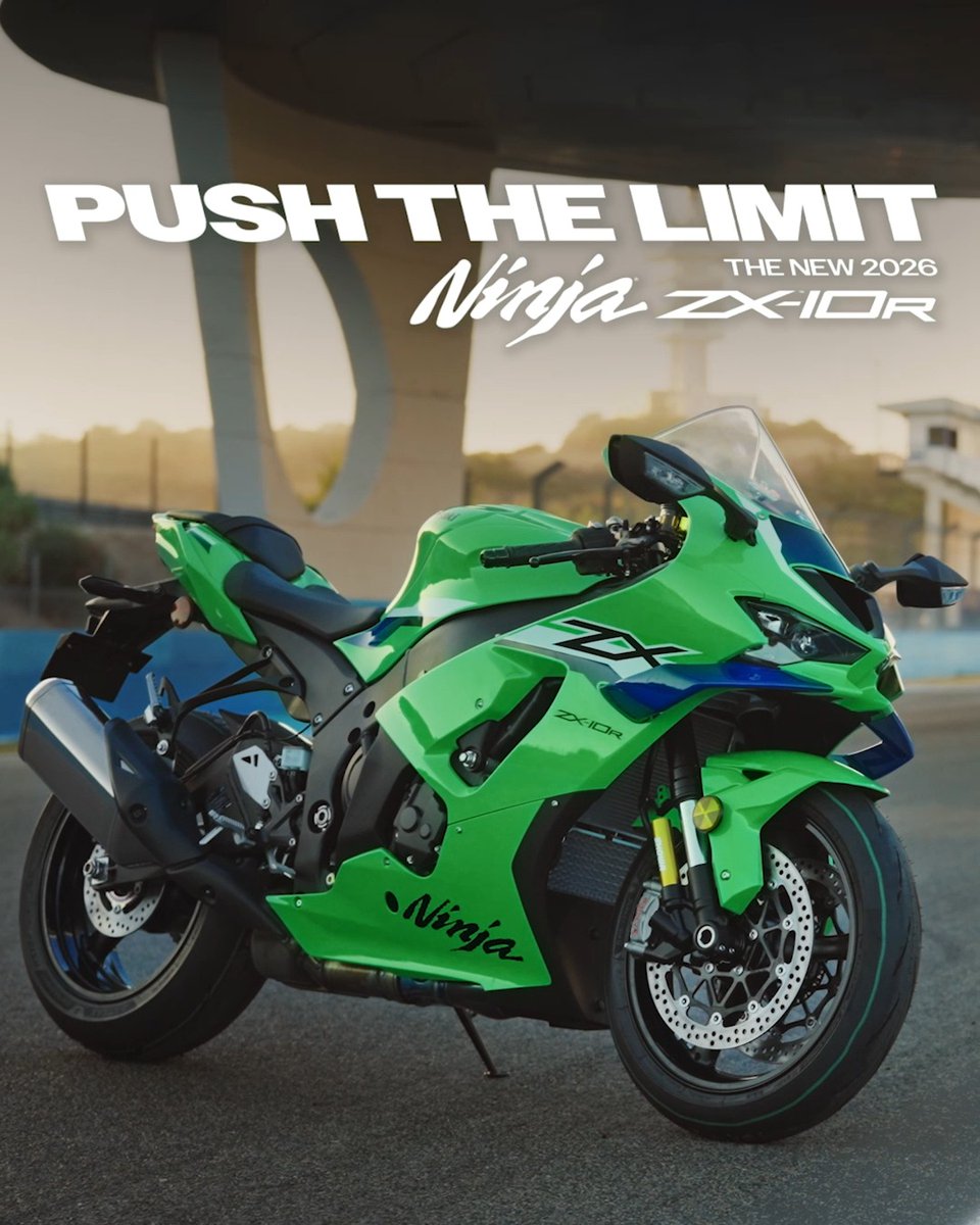 The new Ninja ZX-10R delivers racing DNA in every detail. This isn't just an upgrade, it's an evolution. Discover the new 2026 #NinjaZX10R at #PushTheLimit #GoodTimes #Kawasaki
