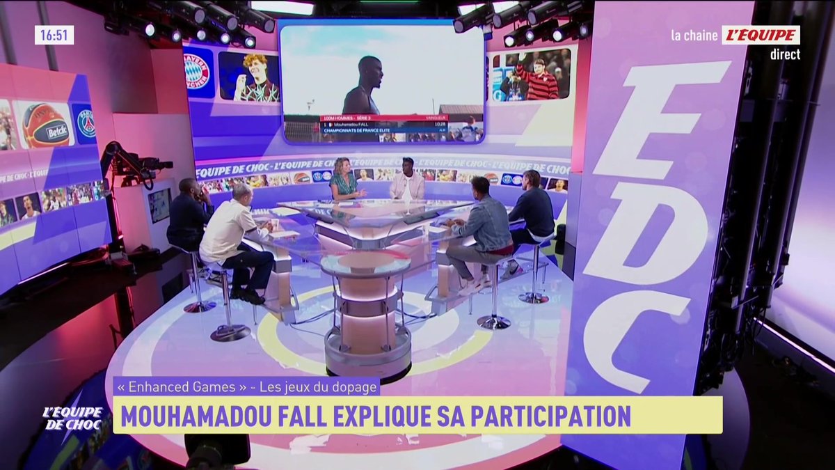 💬 Mouhamadou Fall explique dans L'Equipe de choc son choix de participer aux Enhanced Games, les « Jeux améliorés » avec dopage autorisé #EDC