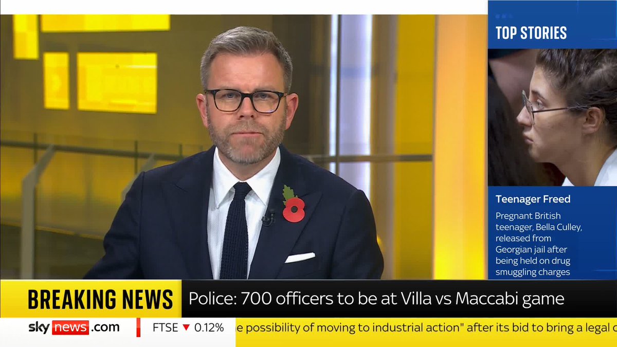 BREAKING: More than 700 officers will attend Aston Villa's match against Maccabi Tel Aviv this Thursday, according to West Midlands Police. Sky's Matt Barbet has the latest ⬇️ Latest 🔗 📺 Sky 501, Virgin 602, Freeview 233 and YouTube