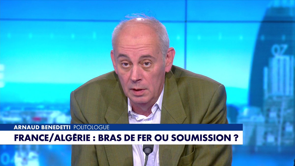 «Toutes les mesures de fermeté qui auraient pu être prises n'ont pas été prises», dénonce le politologue Arnaud Benedetti, en revenant sur le «bras de fer» entre l'Algérie et la France #Punchline