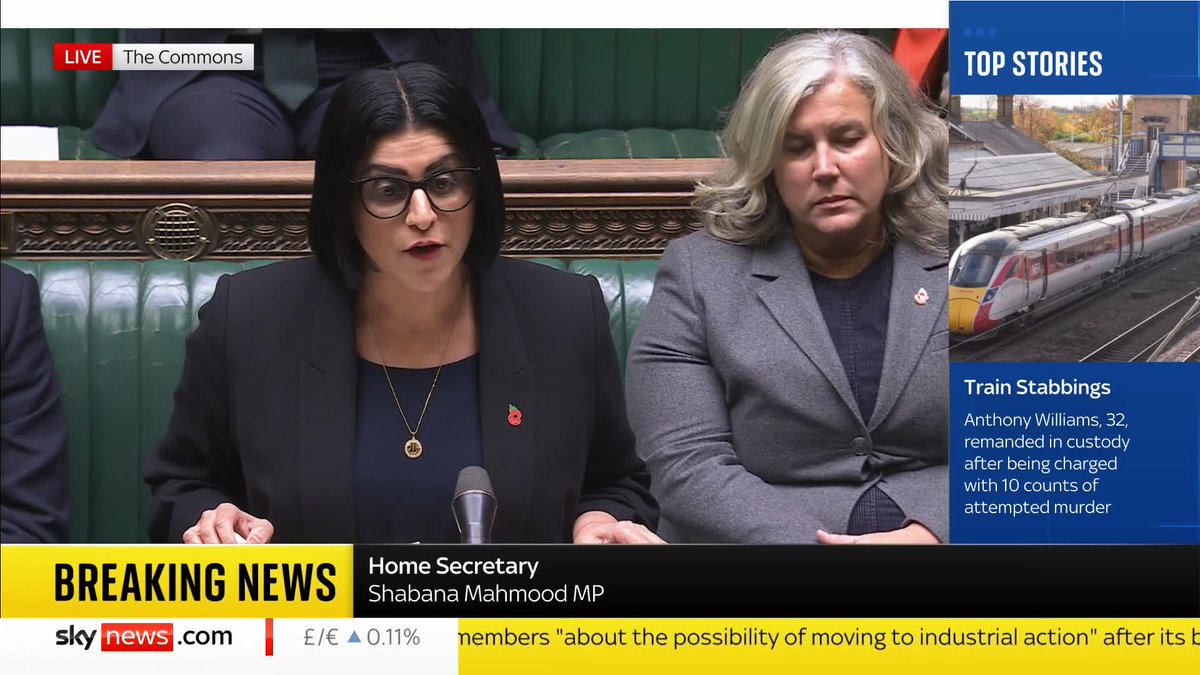 "Today he is a hero and forever will be." Home Secretary Shabana Mahmood praises a crew member who sustained "grievous injuries" as he "ran towards danger" during Saturday's "terrifying" Cambridgeshire train attack. Latest ➡️ 📺 Sky 501 and Virgin 602