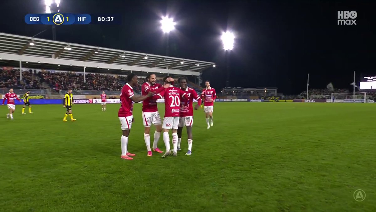 Elias Barsoum kvitterar för Degerfors mot Hammarby och går förbi Öster i tabellen ifall resultatet står sig! 🔴⚪️ 📲 Se matchen på HBO Max