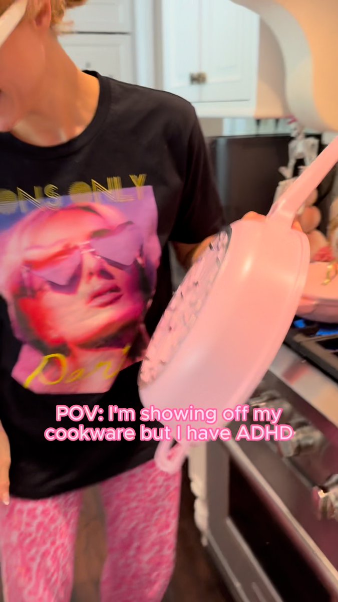 Showing off my Walmart cookware collection, but I’m #SlivingWithADHD 😂 Should I do more of these #CookingWithParis shows? 🍳👱🏼‍♀️✨