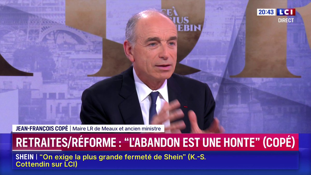 🗣️ "Le RN a voté le retour de l'ISF, le RN est socialiste", affirme Jean-François Copé sur LCI ▶️ Darius Rochebin