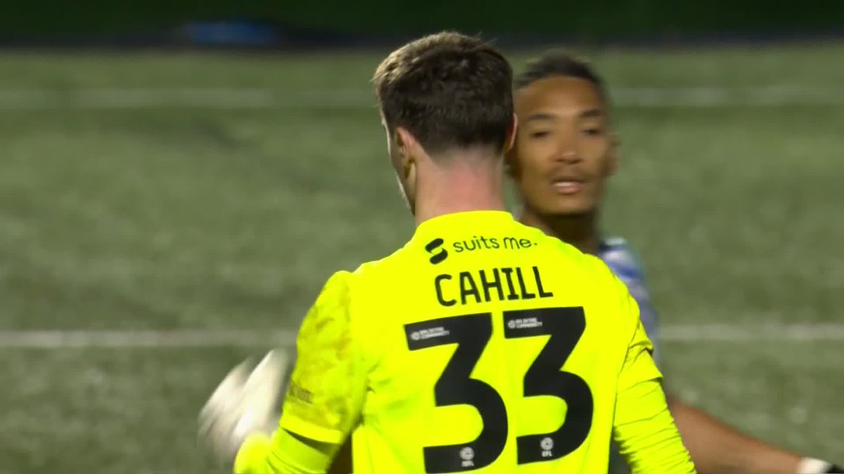A stunning stop from Killian Cahill to deny Tamworth Football Club 😯🧤 📺 Watch live on Football on TNT Sports and discovery+ UK #EmiratesFACup