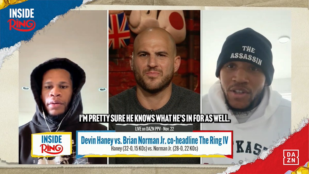 👀 “He was raised better than that.” Devin Haney and Brian Norman Jr joined Inside The Ring ahead of their upcoming title fight 🏆 #InsideTheRing l Latest episode available on DAZN 📺