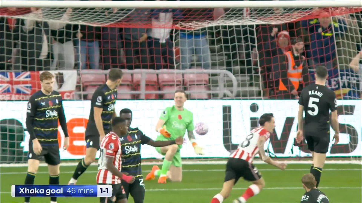 "Tarkowski needs to be at least two or three yards higher." Jamie Carragher and Jonny Evans analyse Everton's defending for Granit Xhaka's goal 🔍