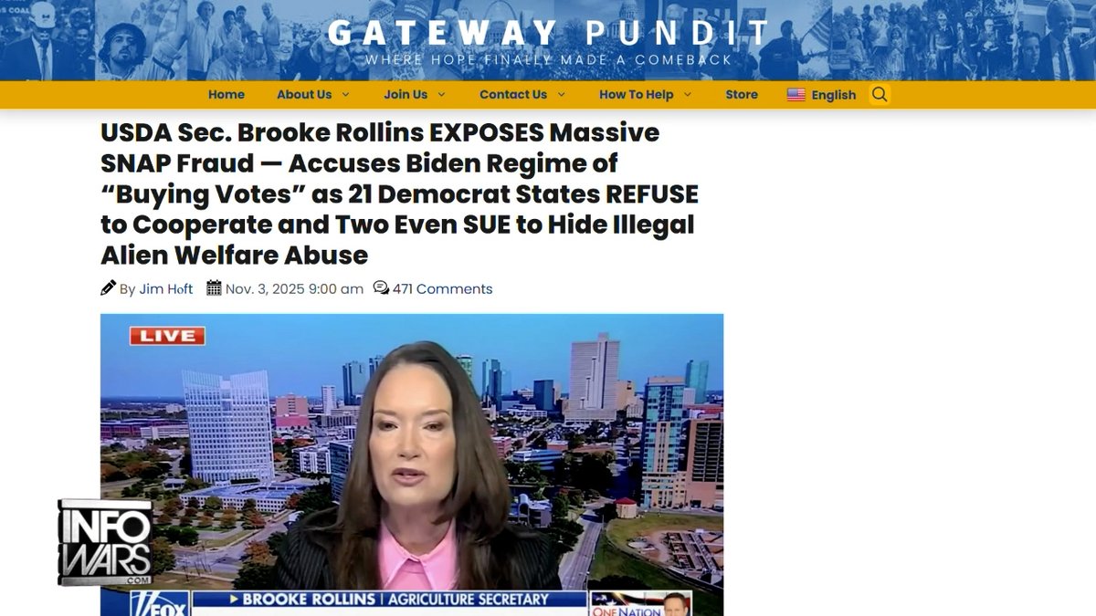 BREAKING: Massive SNAP Fraud Exposed! Biden Regime Was "Buying Votes" From Illegal Aliens With Double Portion Of Benefits