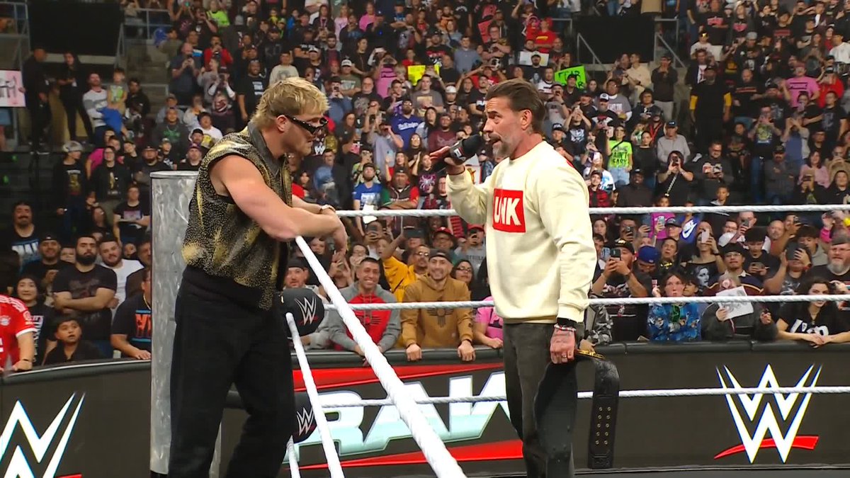 LOGAN PAUL IS HERE. CM Punk is NOT happy to see him. 👀