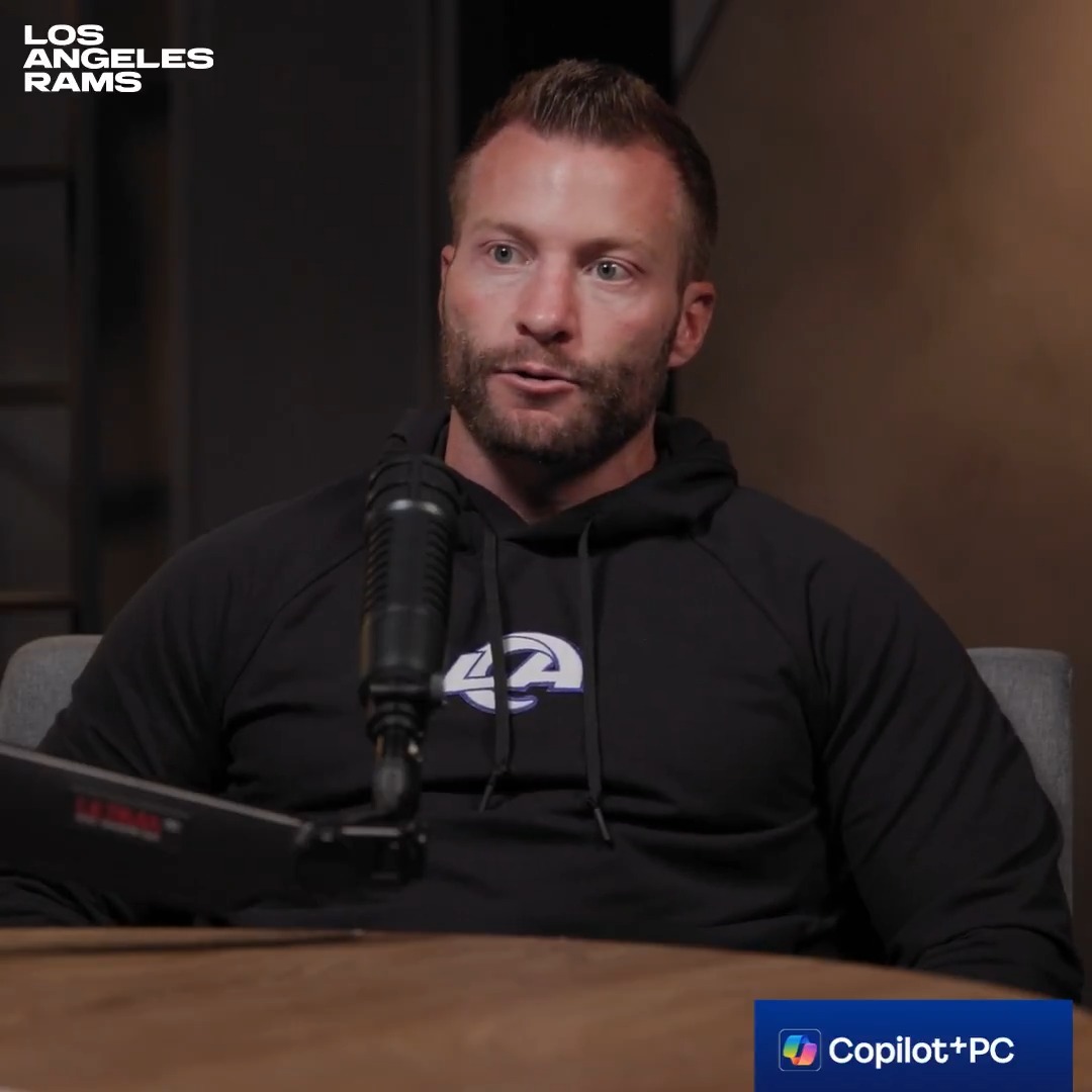 "Everybody has a role that's been important + valuable." #RamsHouse | Microsoft Copilot + Microsoft