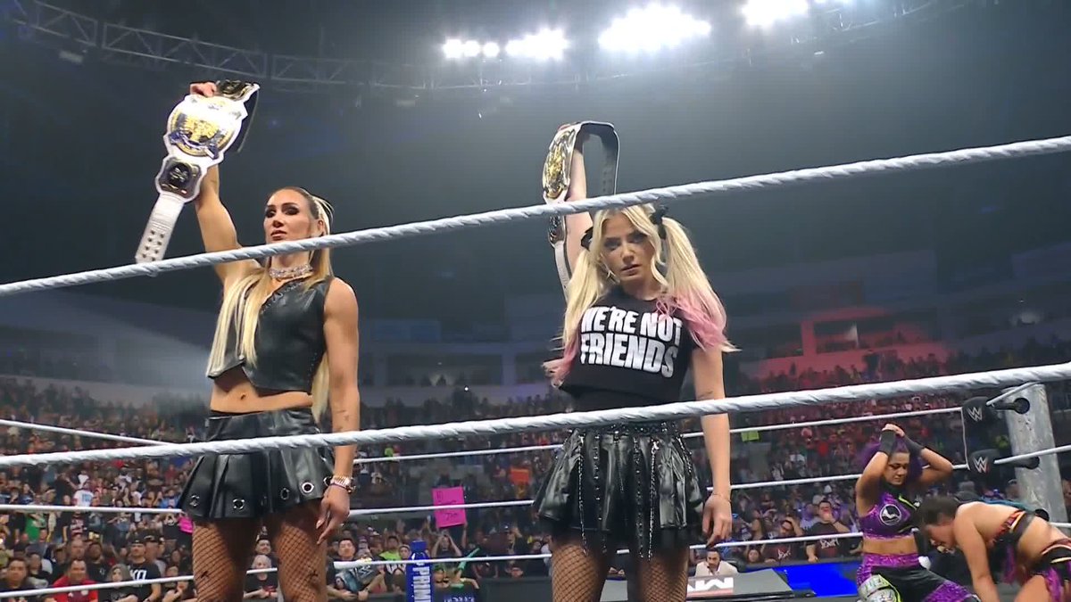 BETTER RUN KABUKI WARRIORS! 😤 The Women's Tag Team Champions have arrived!