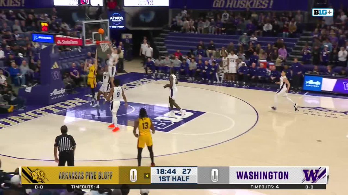☔ 21 PTS ☔ 9-11 FG ☔ 7 REB Hannes Steinbach shines in his Washington Men's Basketball debut, powering a season-opening W.