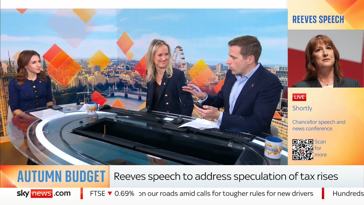 🟠 "This government is looking for a vision, it's looking for some hope" As Rachel Reeves' news conference kicks off, Wilfred Frost and Sophy Ridge discuss what the Chancellor could be aiming for 📺 Sky 501, Virgin 602