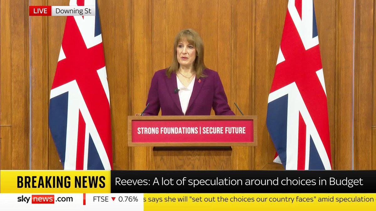 "Years of economy mismanagement has limited our countries potential" Chancellor Rachel Reeves says her upcoming budget will set out the choices our country faces amid speculation of tax rises 📺 Sky 501, Virgin 602, Freeview 233 and YouTube