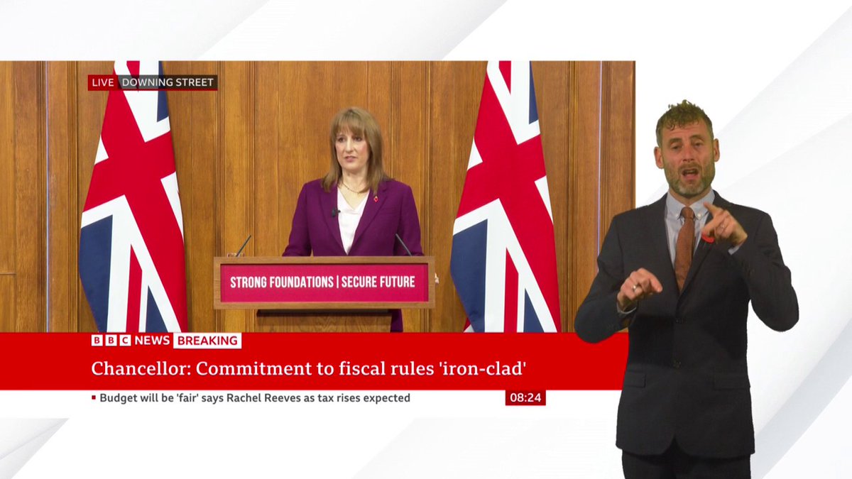 "I will do what is necessary to protect families from high inflation and interest rates," Rachel Reeves says "If we are to build the future of Britain together, we will all have to contribute to that effort," the chancellor adds Follow live: