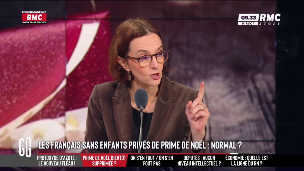 🎁 Jean-Pierre Farandou veut supprimer la prime de Noël à ceux qui n’ont pas d’enfants ! 🗣️ Barbara Lefebvre : "L'État nounou a bouffé l'État-providence. Les Français sont devenus des drogués : 'Il me faut cette aide'." #GGRMC