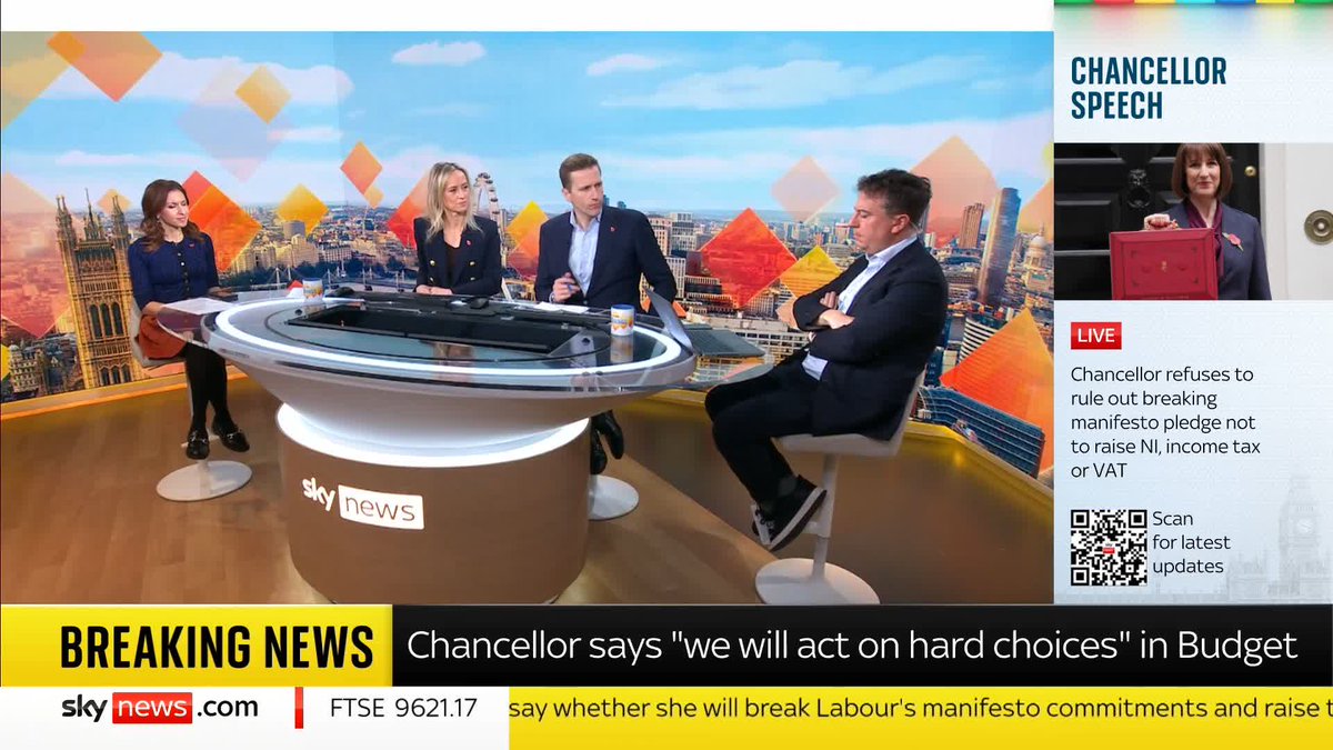What did our team take away from the chancellor's speech? Sophy Ridge and Wilfred Frost asked Sam Coates Sky and Tamara Cohen for their analysis after she refused to rule out manifesto-breaking tax rises in the budget ⬇️
