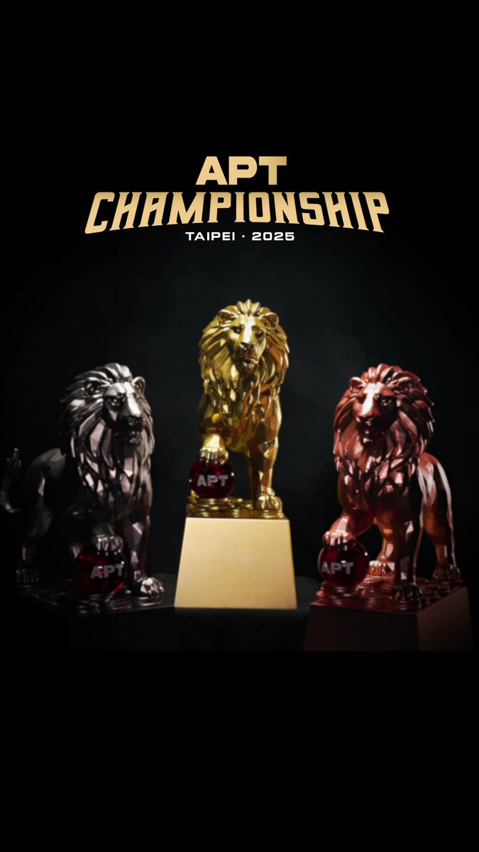 The Asian Poker Tour has unveiled the 'Championship Event' trophies for APT Championship 2025 (Nov 14-30)!! 🦁🏆 Find out how you can win one at: #APTC2025 #Poker #PokerTournament
