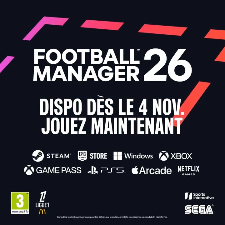 Avec un nouveau moteur et des outils tactiques de pointe, vous ne vous contentez pas de jouer au jeu. Vous façonnez l'avenir du football. #FM26 ▶