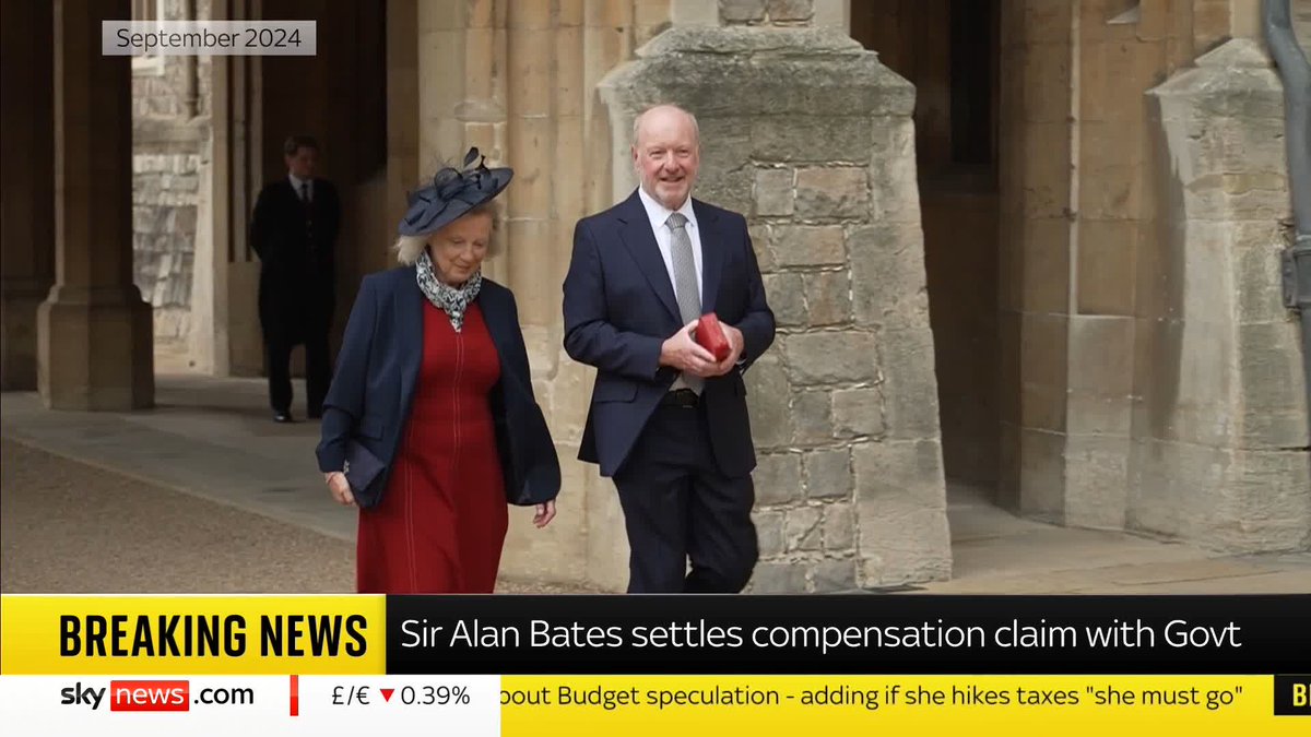 BREAKING: More than 20 years later, Sir Alan Bates has reached a seven-figure deal to settle his claim over the Post Office Horizon scandal. Mark Kleinman has the details 📺 Sky 501, Virgin 602, Freeview 233 and YouTube