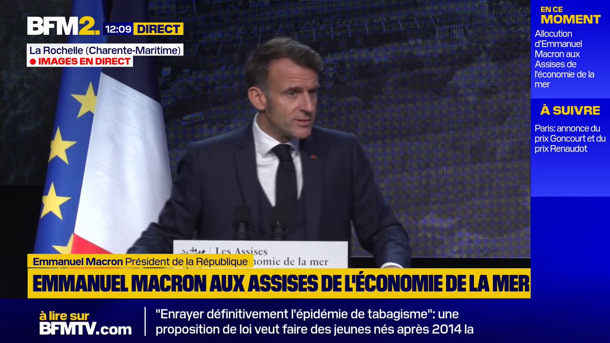 "On ne grandit pas un pays en attaquant ses champions (...) On ne rend pas un pays plus heureux quand on empêche ses champions d'aller conquérir de nouveaux marchés" Depuis la Rochelle, Emmanuel Macron envoie un message aux députés qui débattent sur le budget #BFM2