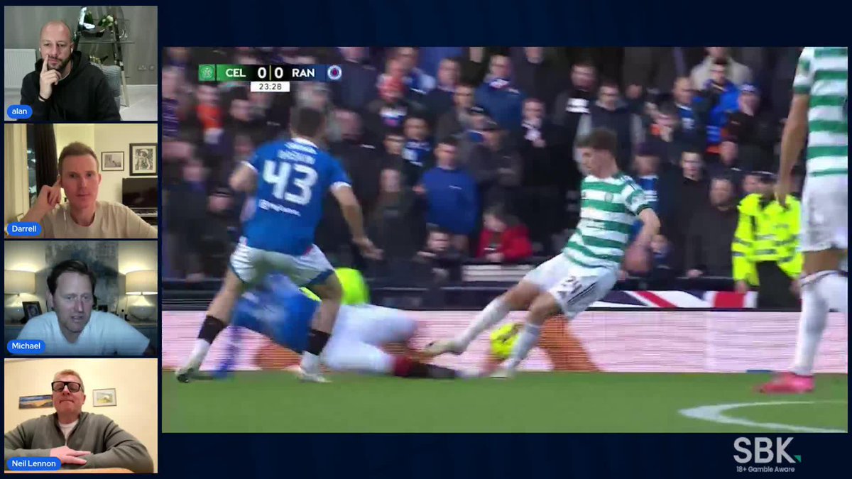 "I actually think, in European football, this is a red card" 🟥 Darrell Currie, Michael Stewart, Neil Lennon and Alan Hutton on Derek Cornelius' first-half tackle on Johnny Kenny 🗣️ Presented by SBK | 18+ | Please Gamble Responsibly