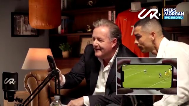 Cristiano Ronaldo shows Piers Morgan his first goal: 'You haven't seen it? It was unbelievable!' Watch more of part one of his most revealing interview ever 👇 📺 Piers Morgan | @cristiano