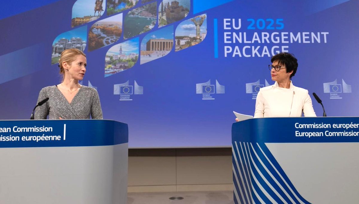 EU enlargement is not a 'nice to have'. It is a necessity if we want to be a stronger player on the world stage. My press remarks on the 2025 enlargement package with Marta Kos ↓