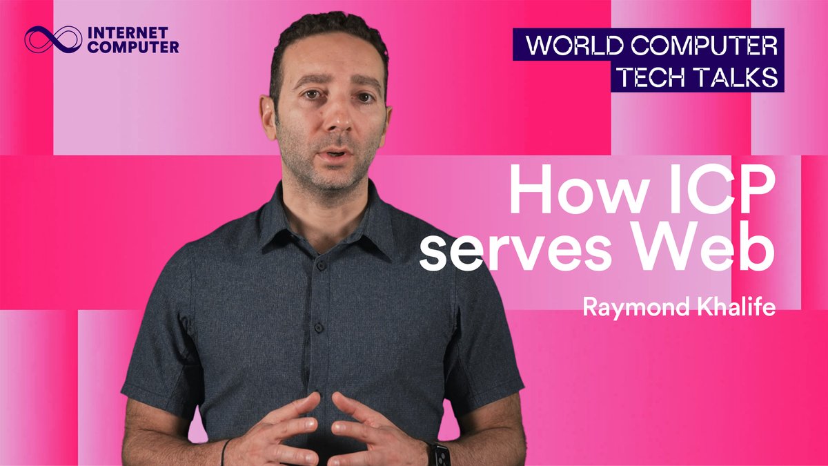 Most dApps still host their frontends on centralized servers. Raymond Khalife from DFINITY Foundation explains how the Internet Computer serves web frontends directly from smart contracts using: - HTTP gateways - Certified data - The Asset Canister Apps like OpenChat ∞ and ICP Ninja already run fully onchain.