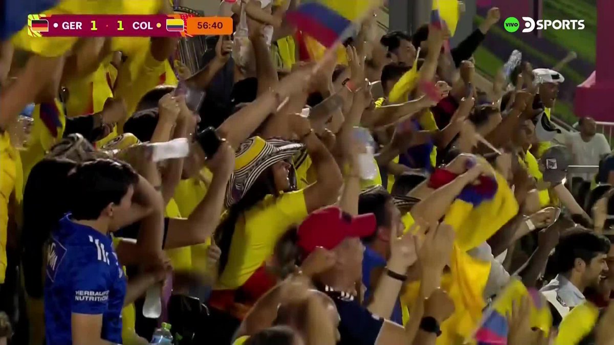 🇨🇴 GOOOL de Colombia Sub-17. Juan José Cataño (#Envigado) marcó el 1-1 ante Alemania, al 57’