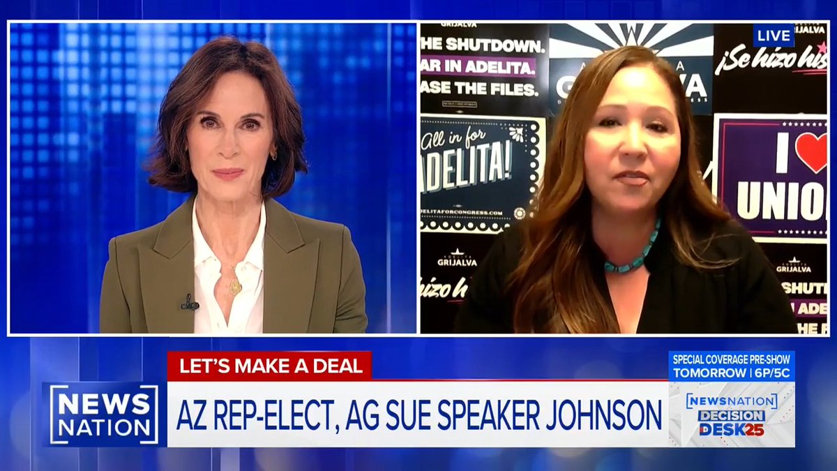 Rep-elect Adelita Grijalva: Someone came up to me on election night and said, 'he's not gonna swear you in because of the Epstein files.' And I thought, no, that can't be it. And here we are, 41 days today that I have been waiting to be sworn in