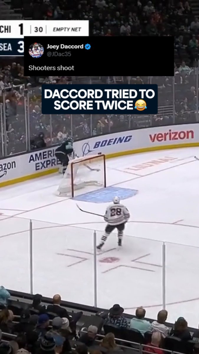 It's just a matter of time before Joey Daccord (Joey Daccord) gets a goalie goal... 😤