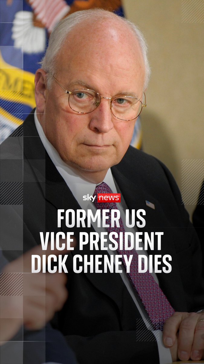 Former US vice president Dick Cheney has died at the age of 84. In a statement, his family said he was surrounded by his wife Lynne, daughters Liz and Mary, and other family members. The Republican served under George W. Bush from 2001 and 2009. 🔗