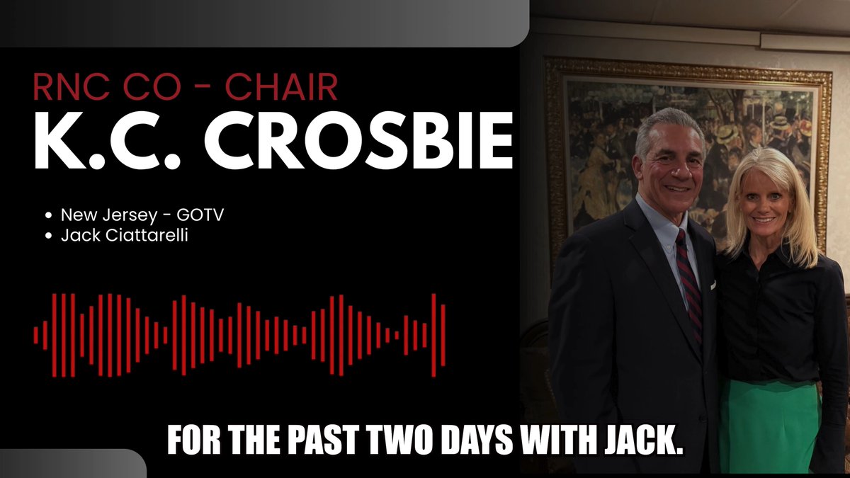 “The energy on the ground in New Jersey is insane for Jack Ciattarelli." - RNC Co-Chair K.C. Crosbie New Jersey, get out and vote for Jack Ciattarelli!