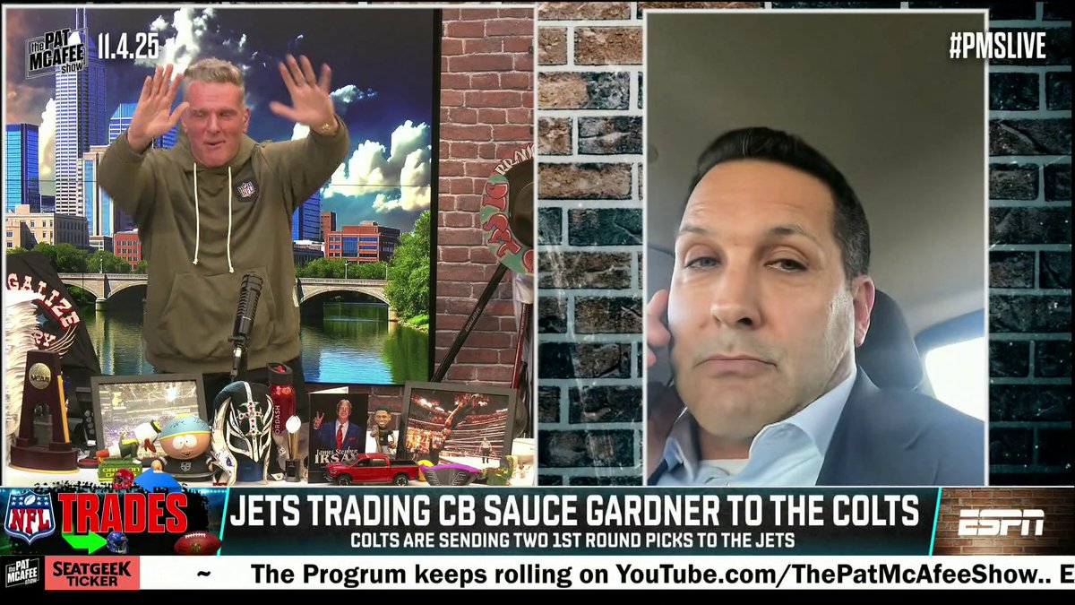 "There's more coming." 🍿 Adam Schefter took Pat McAfee's call in the middle of breaking news 🤣