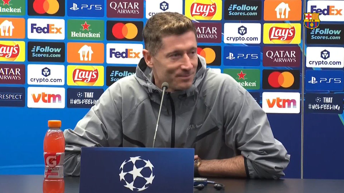 ❝Me siento bien después de la lesión. Ya jugué hace tres días y, para mí, lo más importante es poder ayudar al equipo a ganar.❞ 🔊 Lewandowski | #BrugesBarça