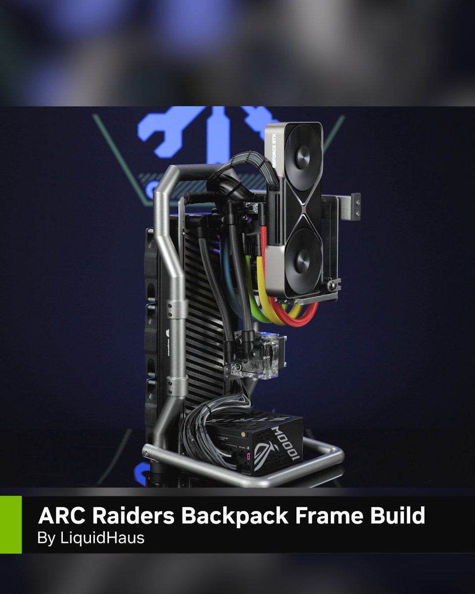 🎒 New GeForce Garage Build 🎒 Check out this ARC Raiders gaming PC from @LiquidHaus based on the Raider Backpack!