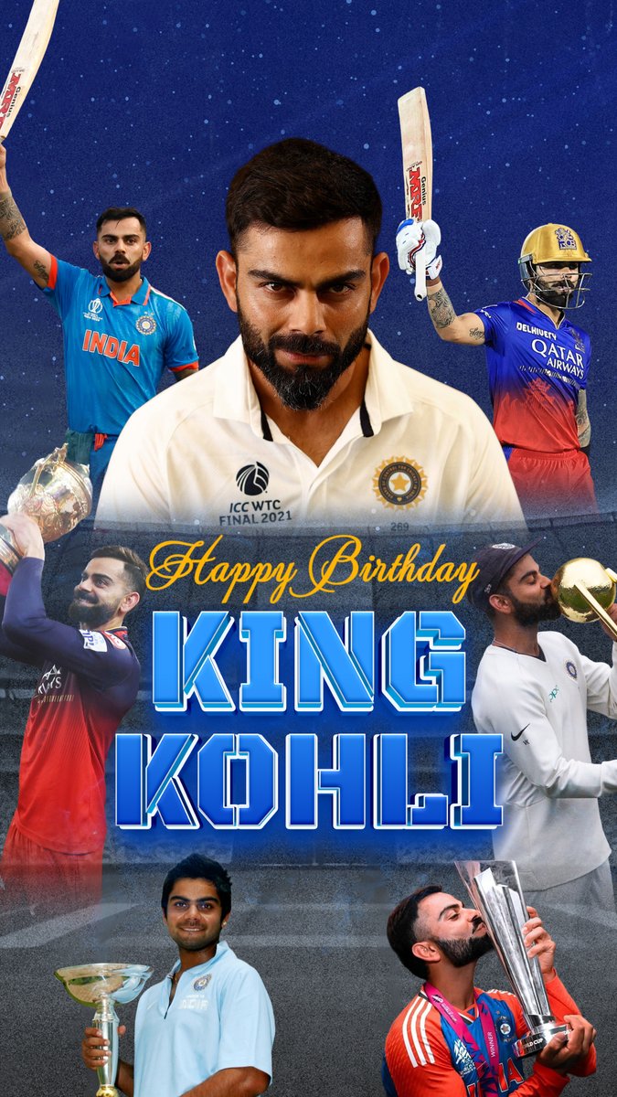 From dreams to global domination 🌍❤️ The King turns a year stronger! 👑🔥 🎉 Wishing Virat Kohli a very Happy Birthday 🏏 #ViratKohli