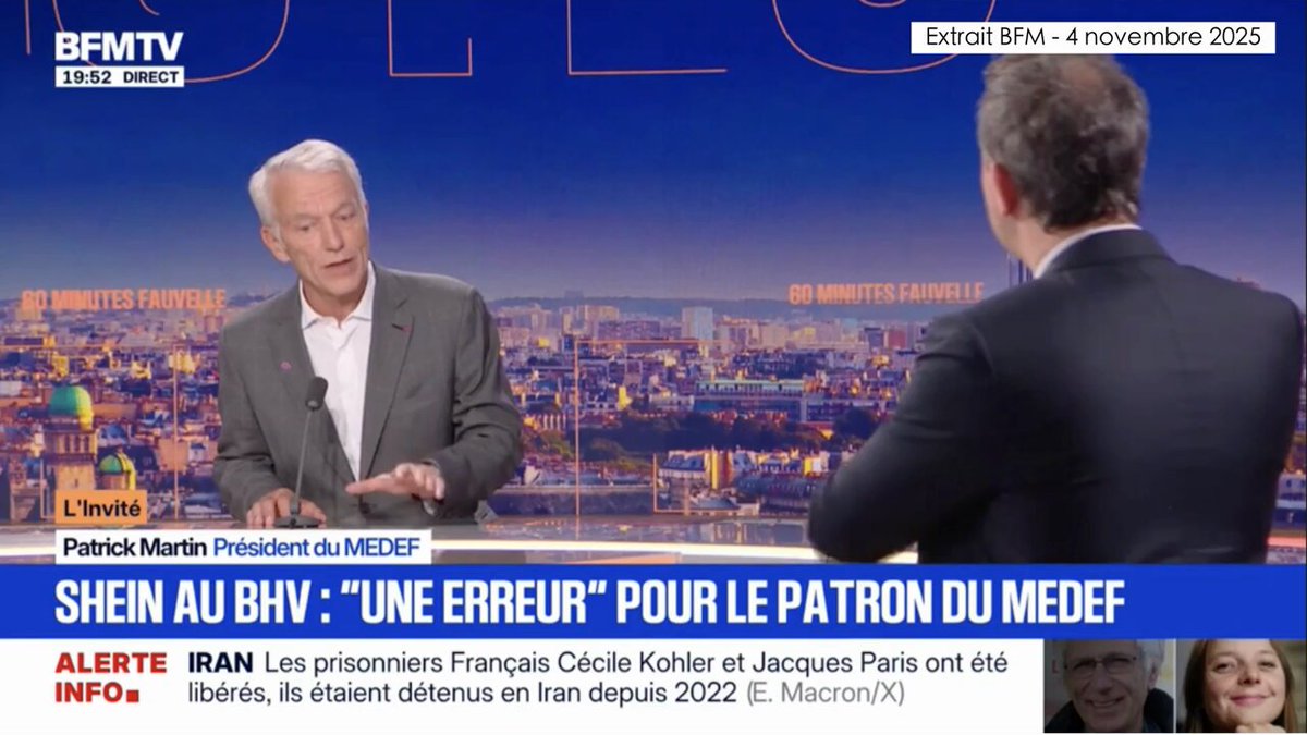Budget: "Si on somme toutes les augmentations d'impôts et de taxes sur les entreprises, sur les actionnaires, pour une petite partie sur les ménages, c'est 43 milliards d'impôts de plus!" dénonce Patrick Martin qui alerte sur "la colère qui monte dans les rangs du MEDEF".